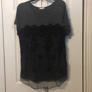 T-shirt with lace